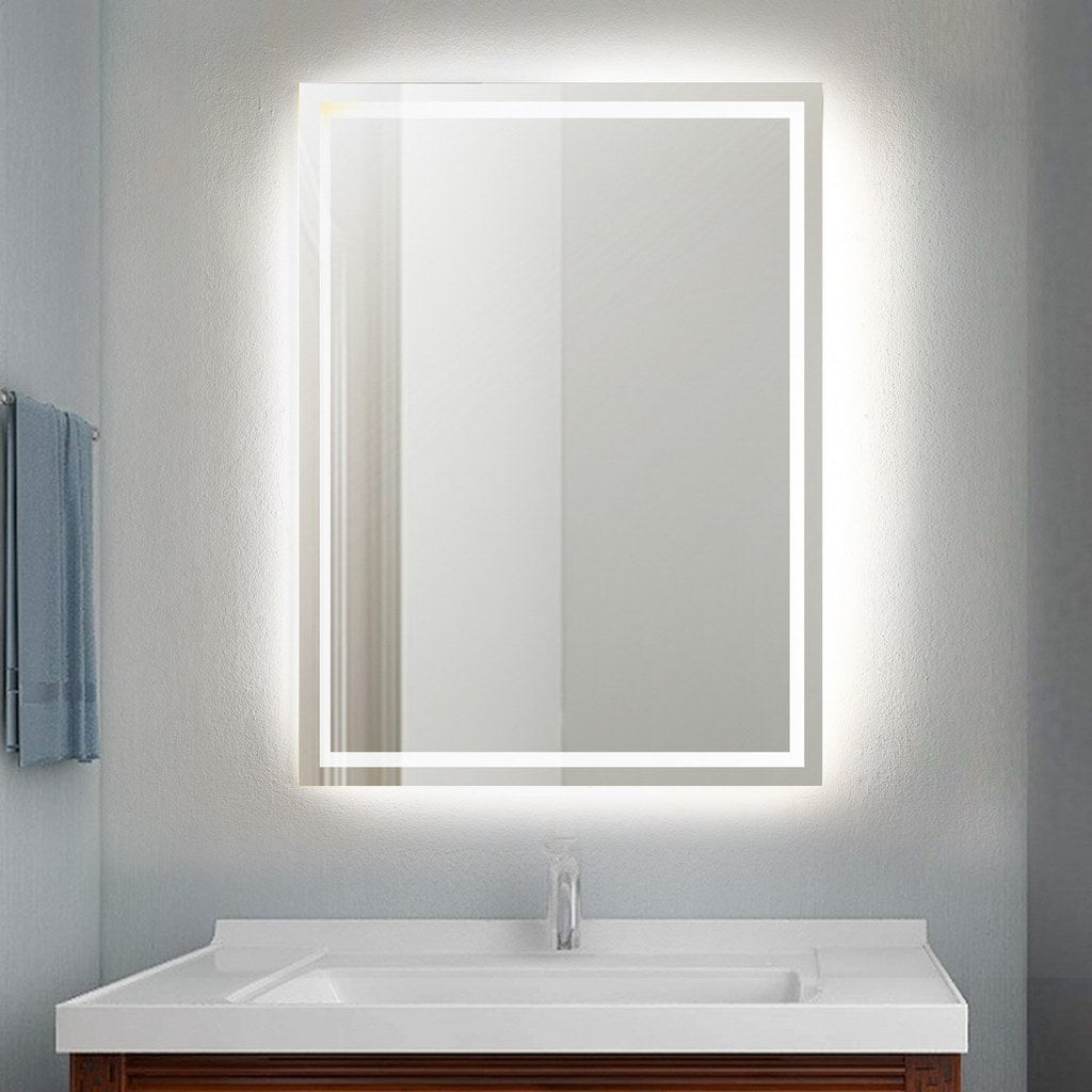 Mirror - Rectangular - Illuminated - Direct online power supply