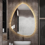 TEAR LED Bathroom Mirror – Asymmetrical Teardrop Frameless Backlit Wall Mirror, Backlight Vanity Mirror