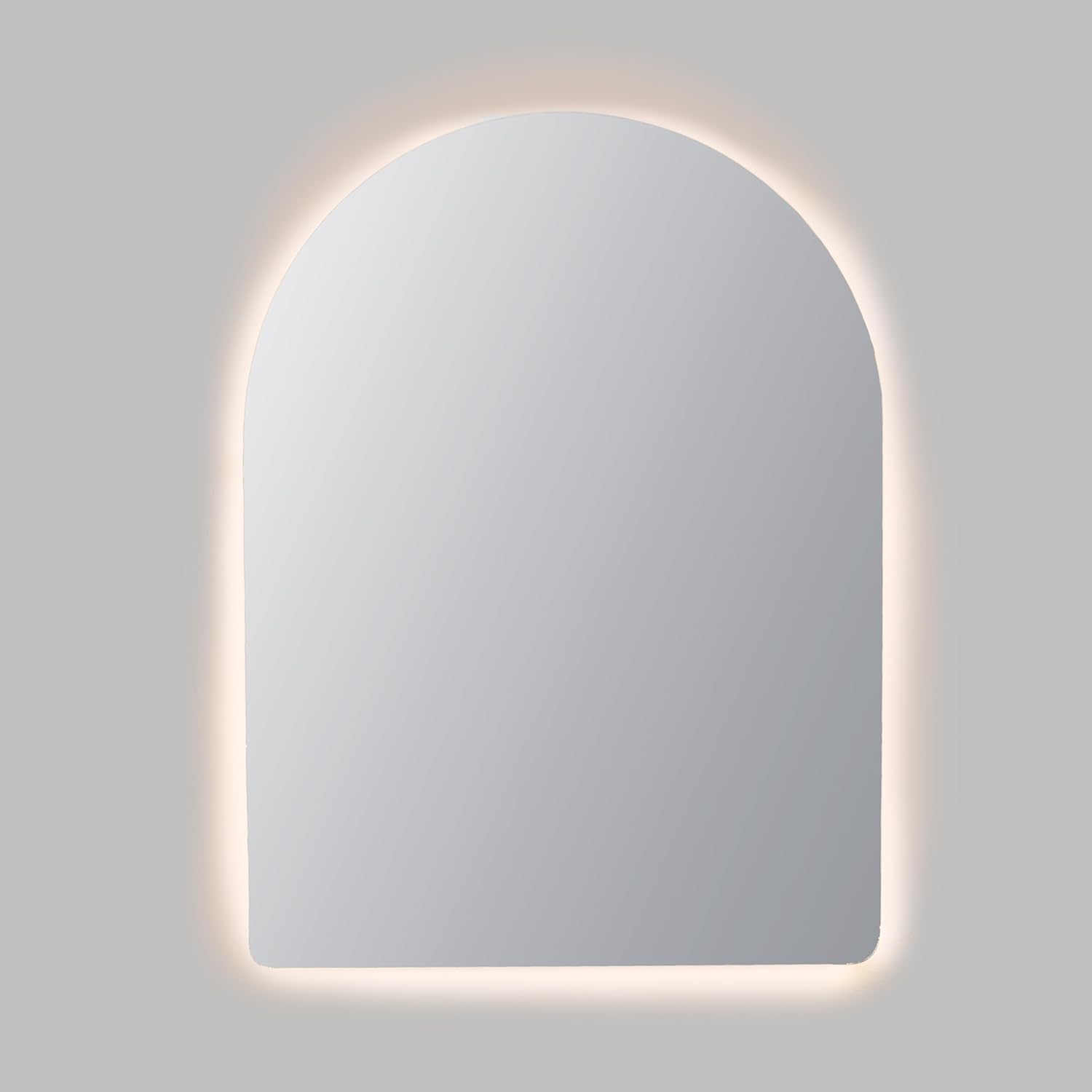 ARCH Arched LED Backlit Bathroom Mirror – Frameless Vertical Arch Mirror with Ambient Lighting