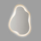 SOLACE Irregular LED Mirror – Asymmetrical Frameless Backlit Vanity Mirror, Modern Soft Ambient - DOL