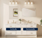BEVELIA Rectangular Bevelled Mirror – Frameless Vanity Mirror with Elegant 3cm Slanted Bevelled Edge, Mounts Vertically or Horizontally