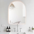 ARCH Arched LED Backlit Bathroom Mirror – Frameless Vertical Arch Mirror with Ambient Lighting