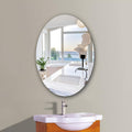 PURE Frameless Oval Mirror – Ellipse Mirror with Polished Flat Edge