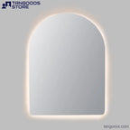 ARCH Arched LED Backlit Bathroom Mirror – Frameless Vertical Arch Mirror with Ambient Lighting - Wall Mirror