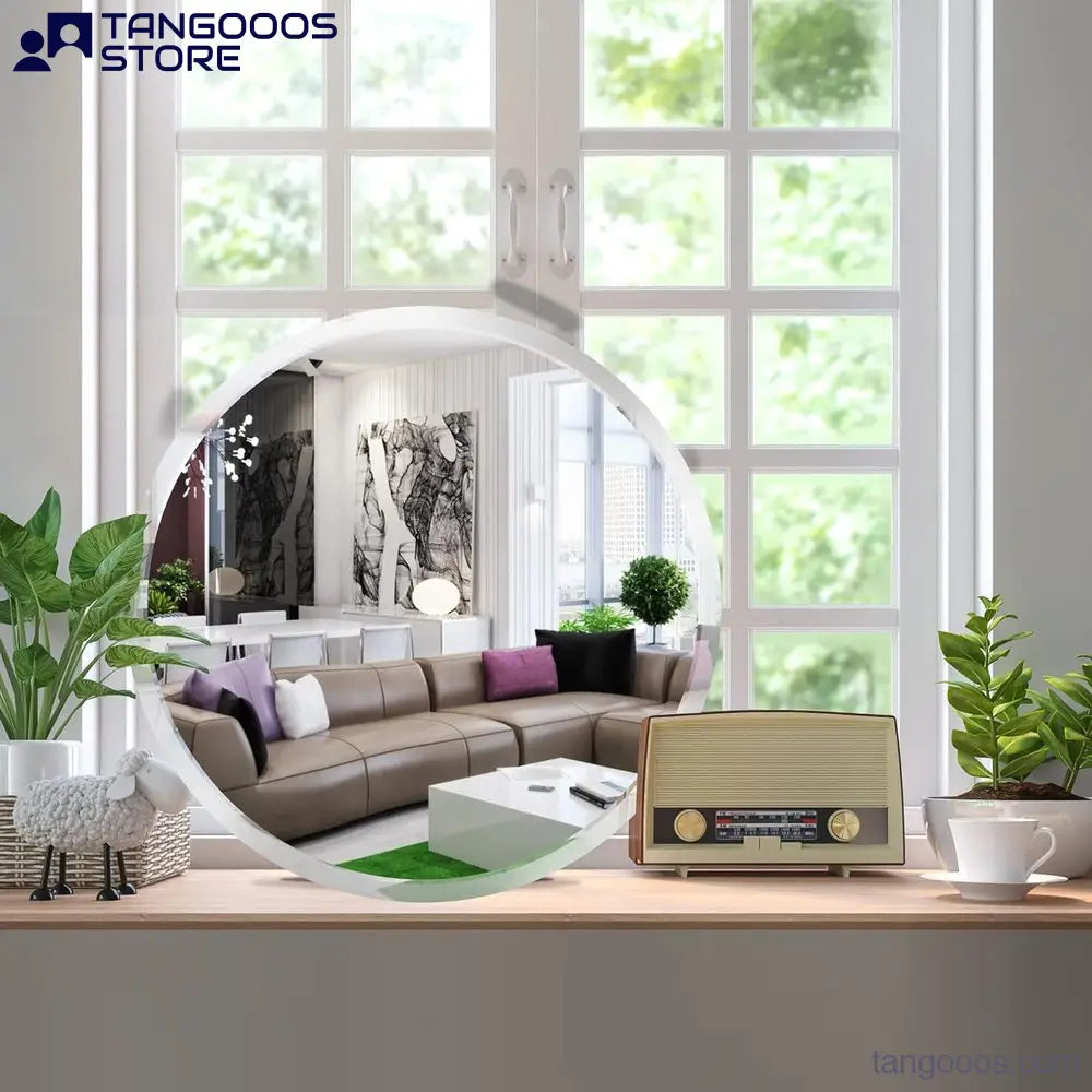 Clear Circular Mirror with 2 cm Beveled edge (80 cm, 4mm)