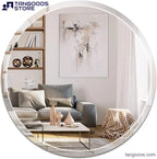 Clear Round Mirror with 2 cm Beveled edge (60 cm, 6mm)
