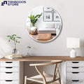 Clear Round Mirror with 2cm Beveled Edge