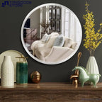 Clear Round Mirror with 2 cm Beveled edge (70 cm, 6mm)
