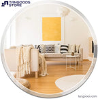 Clear Round Mirror with 2 cm Beveled edge (80 cm, 6mm)