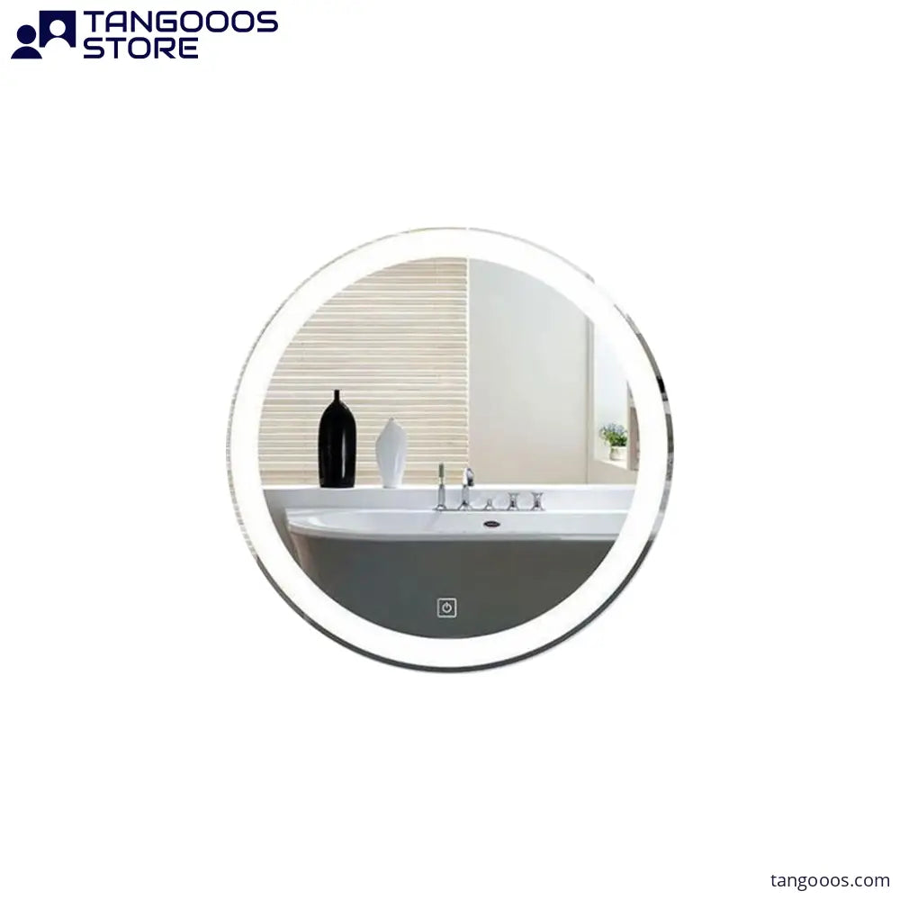 CIRC Round LED Illuminated Mirror – Circular Frameless Front-Lit & Backlit Vanity Mirror with Touch Switch - Wall Mirror
