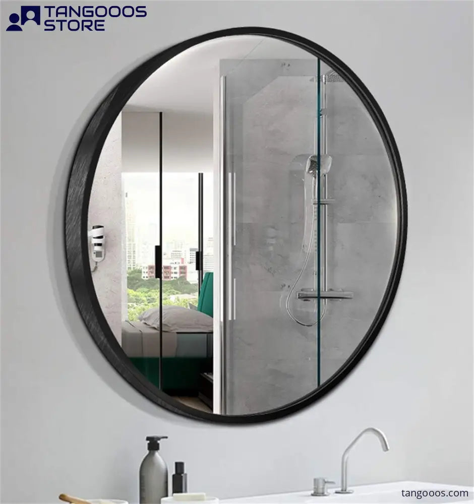 CIRCULARIS Deep-Rim Wall Mirror – Aluminium Alloy Framed Accent 4mm Mirror - Wall Mirror