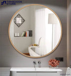 CIRCULARIS Deep-Rim Wall Mirror – Aluminium Alloy Framed Accent 4mm Mirror - Wall Mirror