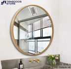 CIRCULARIS Deep-Rim Wall Mirror – Aluminium Alloy Framed Accent 4mm Mirror - Wall Mirror