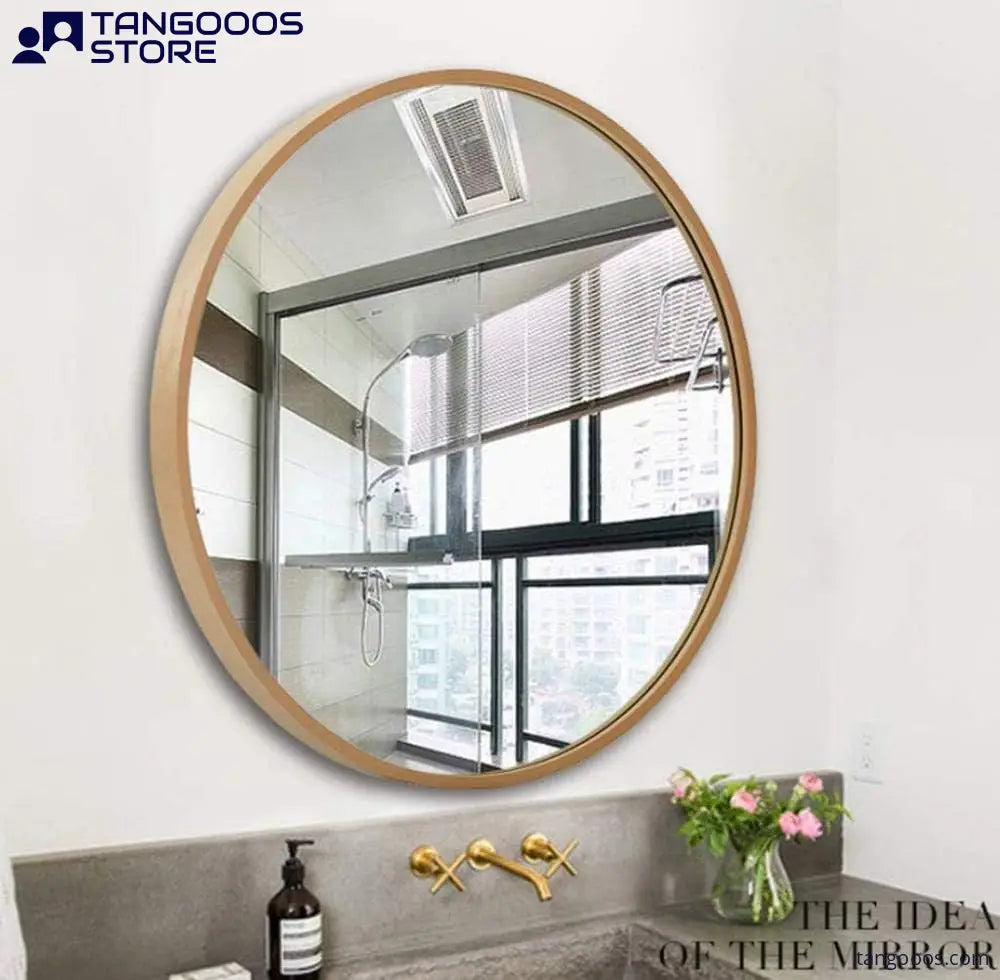 CIRCULARIS Deep-Rim Wall Mirror – Aluminium Alloy Framed Accent 4mm Mirror - Wall Mirror