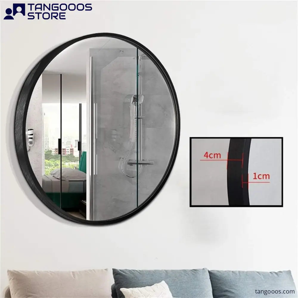 CIRCULARIS Deep-Rim Wall Mirror – Aluminium Alloy Framed Accent 4mm Mirror - Wall Mirror