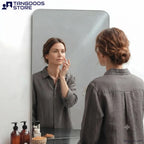 CONTOUR Frameless Rectangular Mirror with Rounded Corners – Floating Glass Vanity Mirror Vertical or Horizontal