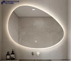 Egg Shape Mirror White