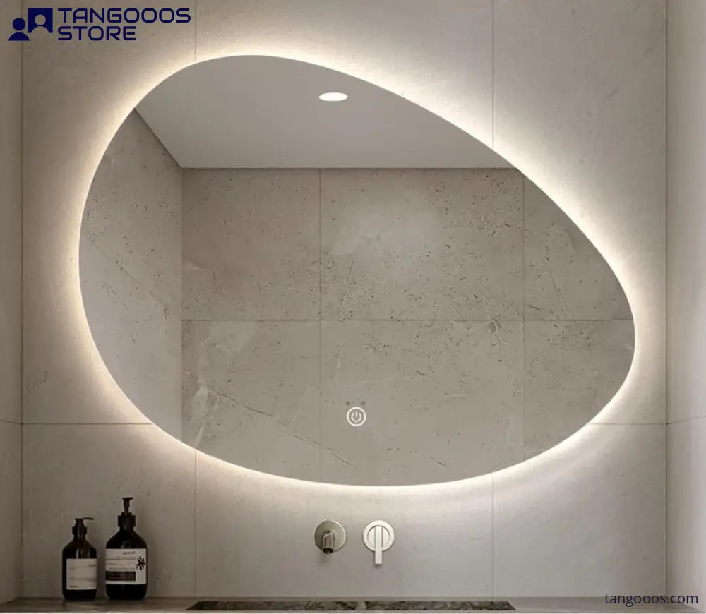 Egg Shape Mirror White
