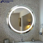 HALO Round LED Mirror – Illuminated Circular Wall Mirror with Backlit Premium Lighting - Wall Mirror
