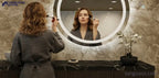 HALO Round LED Mirror – Illuminated Circular Wall Mirror with Backlit Premium Lighting - Wall Mirror