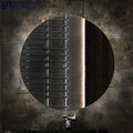 ORB Modern Round LED Backlit Bathroom Mirror – Frameless Circular Floating Mirror with Soft Ambient Lighting - Wall