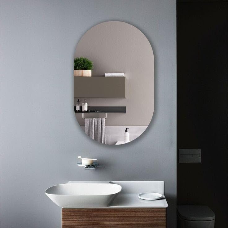 Mirror - Oval Shape with mounting Chasis (70 x 40 cm, 6mm)