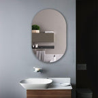 Oval Mirror Clear No Lighting