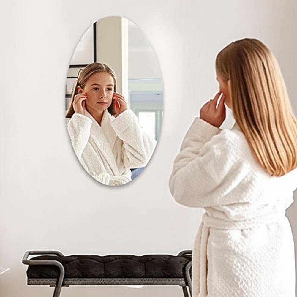 Oval Shape Mirror (Without Lighting, 60 x 80 cm, 6mm)