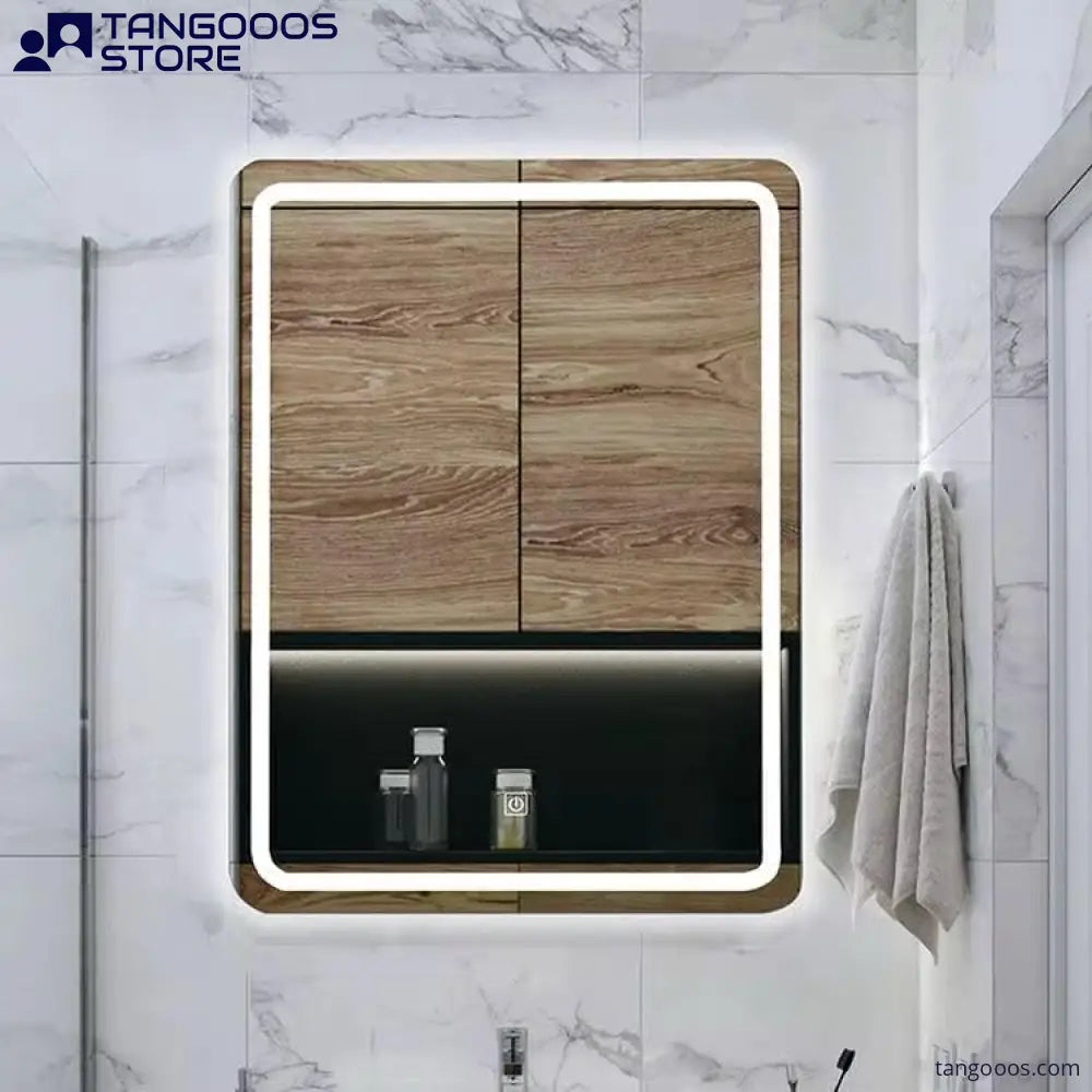 PRISM Rectangular LED Bathroom Vanity Mirror – Frontlit & Backlit Wall Mirror with Rounded Corners and Touch Sensor