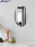 PURE Frameless Oval Mirror – Ellipse Mirror with Polished Flat Edge - Wall Mirror