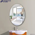 PURE Frameless Oval Mirror – Ellipse Mirror with Polished Flat Edge - Wall Mirror