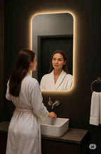 Mirror - Clear with LED Lighting with Touch Switch (80x50cm, 4mm, White LED Light)