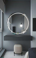 Round Mirror with Back LED Lighting (Warm LED Light - 6mm Mirror Thick. - 80cm Diameter)