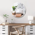 Clear Round Mirror with 2cm Beveled Edge