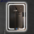 SOFT Vertical LED Vanity Mirror – Rounded Corner Rectangle Mirror with Front Frosted Lighting Ambient Backlight & Touch