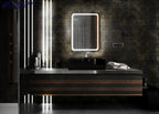 VISTA LED Illuminated Mirror – Rectangular Frameless Mirror with Soft Rounded Corners Dual Front-Lit & Backlit Lighting