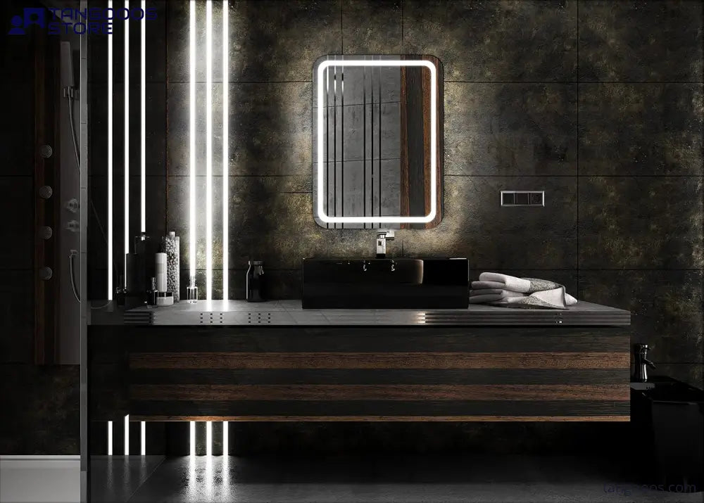 VISTA LED Illuminated Mirror – Rectangular Frameless Mirror with Soft Rounded Corners Dual Front-Lit & Backlit Lighting