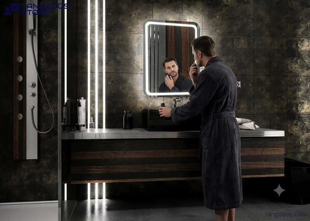 VISTA LED Illuminated Mirror – Rectangular Frameless Mirror with Soft Rounded Corners Dual Front-Lit & Backlit Lighting